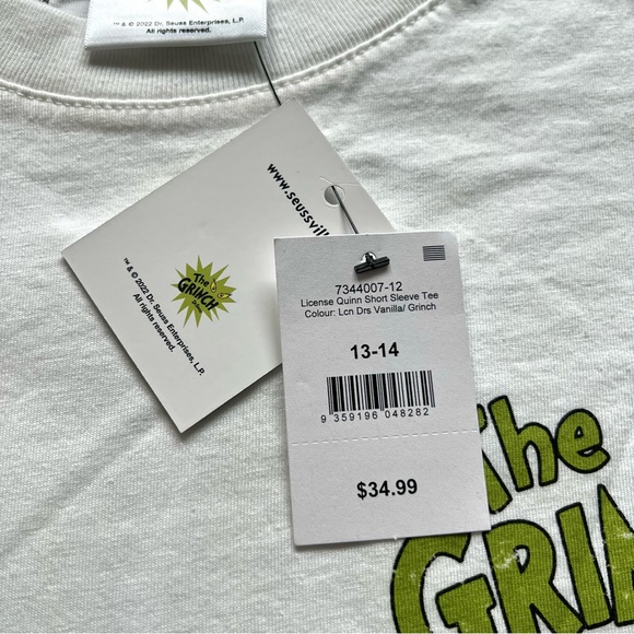 NWT Cotton On Kids Grinch T-Shirt Size 13-14 Years - Picture 4 of 7